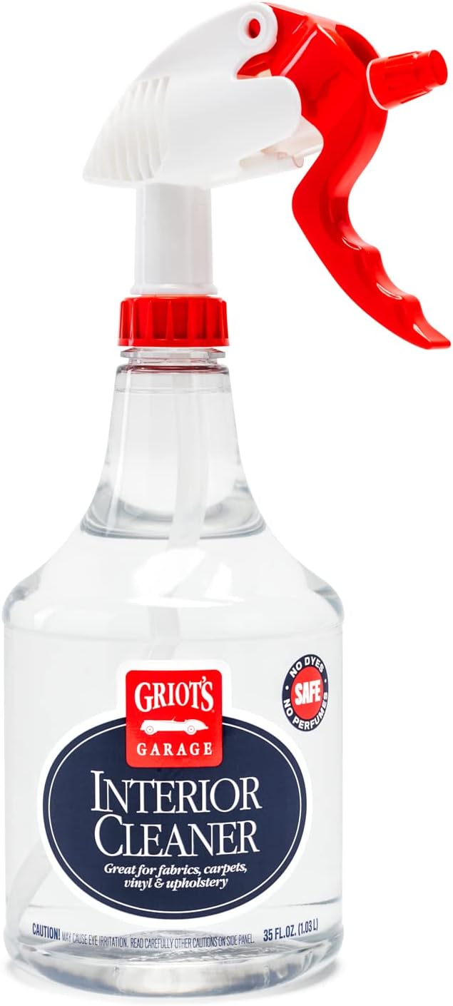 Griot's Garage Interior Cleaner Spray for Car Seats, Carpet, Upholstery Fabric, Floor Mat, Vinyl, Dashboard, Ideal for Truck, SUV, RV, Boat, and More, 10956, 22 Fl Oz