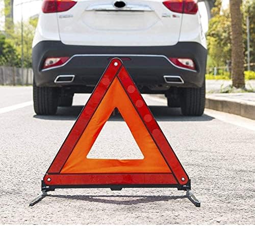 Car Breakdown Warning Triangle for Audi A6 S6 C7 4G 2012-2018 Sedan, Roadside Emergency Safety Sign High Visibility Reflective Hard Plastic,One