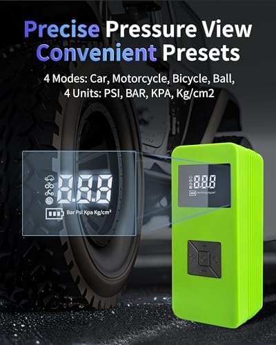 6000A Portable Jump Starter, 150PSI Air Compressor for 6.0L Gas/3.0L Diesel