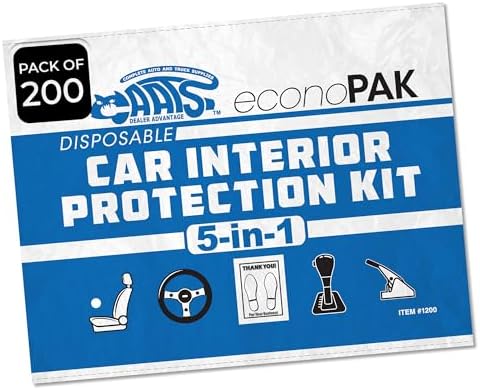 5-in-1 Car Interior Protection Kit Service Auto Shop Kit Covers - 50 Pack
