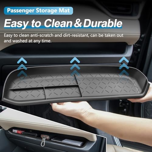 Center Console Organizer Tray,Passenger Storage Organizer Mat,Glove Box Storage Organizer Tray Compatible with Toyota RAV4 2022 Accessories 2024-2019