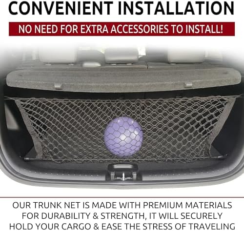 Envelope Style Trunk Mesh Cargo Net compatible with KIA SOUL 2014-2025 - Car Accessories - Premium Trunk Organizers and Storage - Cargo Net for SUV - Vehicle Carrier Organizer for KIA SOUL 2014-2025
