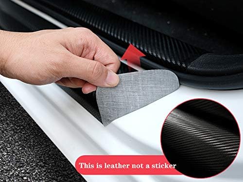 MAXDOOL 4Pcs Car Door Sill Protector Reflective 4D Silverado Off Road