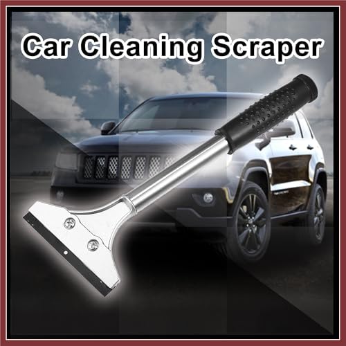 Black Plastic Coated Handle Metal Blade Car Cleaning Ice Snow Scraper Replace Parts