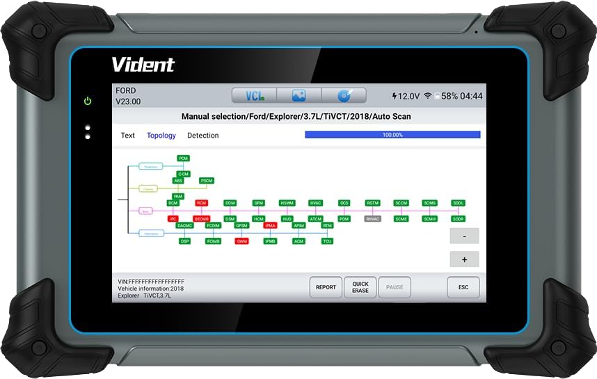 VIDENT OBD2 Scanner Diagnostic Tool, 7" Professional Full‑Car Scan Tool