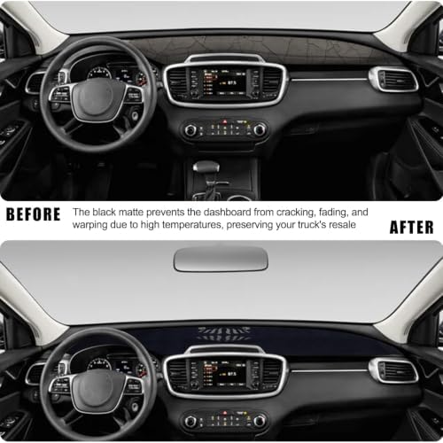 Dashboard Cover Dash Mat for Sorento 2016 2017 2018 2019 2020 Custom Fit Dash Board Sunshade Non-Slip Dash Board Protector Anti-Glare Interior Accessories
