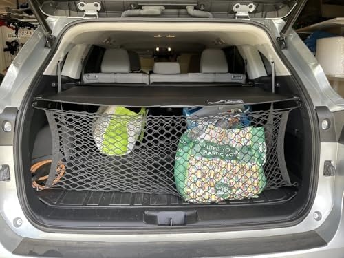 Trunk Organizer Cargo Net for Toyota Grand Highlander 2024–2026 – Envelope Style Cargo Net for SUV–Premium Mesh Car Trunk Organizer Vehicle Carrier Storage–Compatible with Grand Highlander