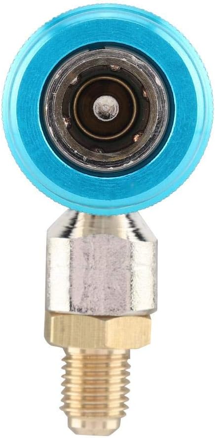 Quick Coupler,R134 A/C Low/High Quick Connector 1/4" Air Conditioning Coupler Adapter + Extractor Valve Core for Car Add Fluorine(Low Pressure)