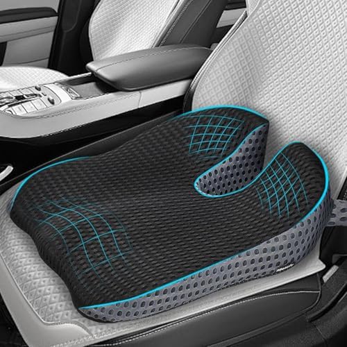 Car Seat Cushion for Driving, Memory Foam Wedge Booster for Adults