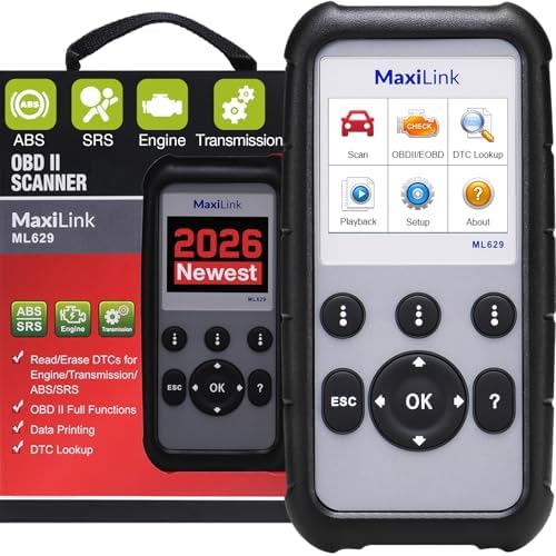 Autel MaxiLink ML629 OBD2 Scanner, ABS SRS Engine Transmission Diagnoses