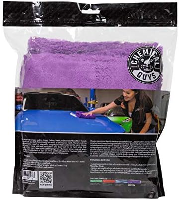 Chemical Guys, Happy Ending Ultra Plush Edgeless Microfiber Towel, Purple