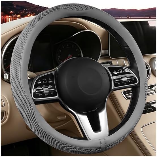 14.5-15 Inch Ice Silk Steering Wheel Cover, Green