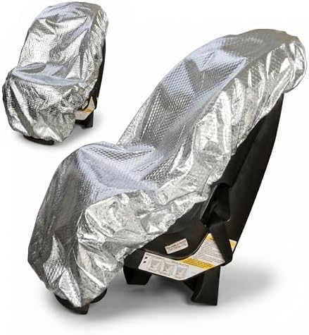 Mommy's Helper Car Seat Sun Shade Cover, Heat Reflective Protector | Universal Fit, Blocks Sun & UV, Reduces Heat Buildup, Baby & Toddler Car Seats, Easy Storage