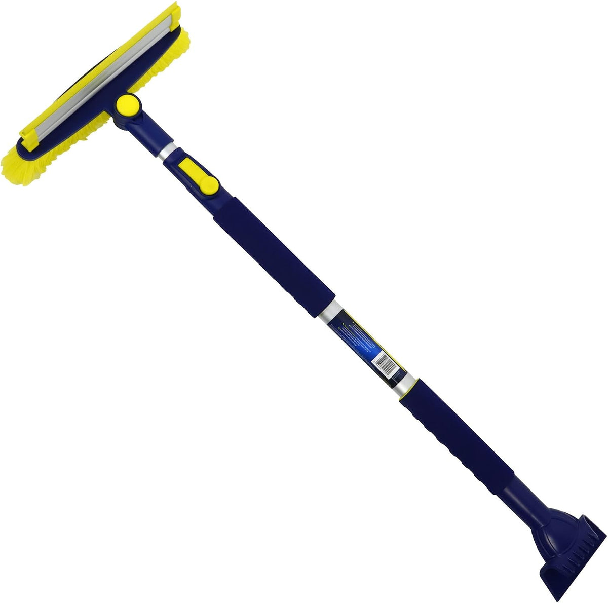 Michelin Snow Brush for Car Windshield - Snow and Ice Scraper with 43–63" Extendable Handle, 13" Swivel Head with Squeegee, 5" Heavy Duty Ice Scraper for SUV, Truck, Van, Auto Cleaning
