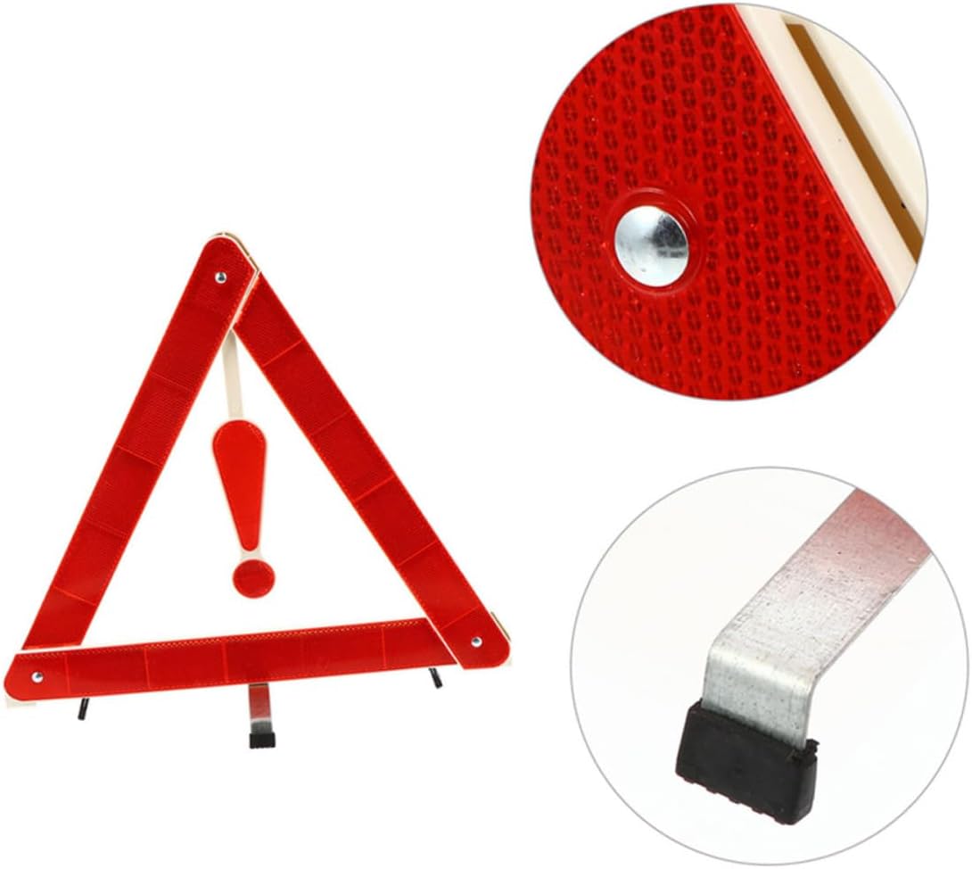 3pcs Triangle Warning Sign Foldable PVC ABS Plastic for Car Vehicles