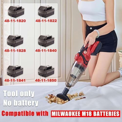 Cordless Handheld Vacuum Cleaner for Milwaukee M18 Battery,No Battery