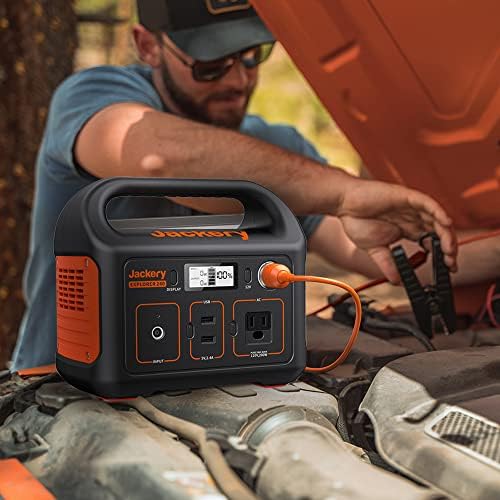 Jackery 12V Automobile Charging Cable, Cigarette Lighter Plug to Alligator Battery Clamps for Car Battery, for All Jackery Solar Generators Power Stations Except Explorer 160