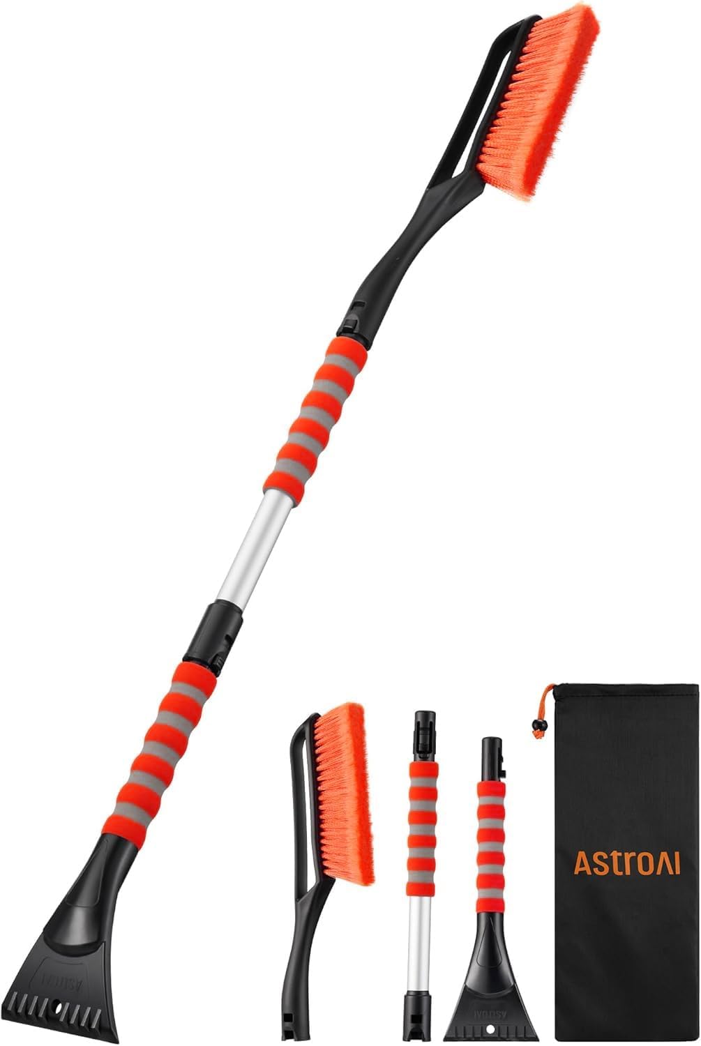 AstroAI 40" 2-in-1 Detachable Snow Brush & Ice Scrapers for Car Windshield