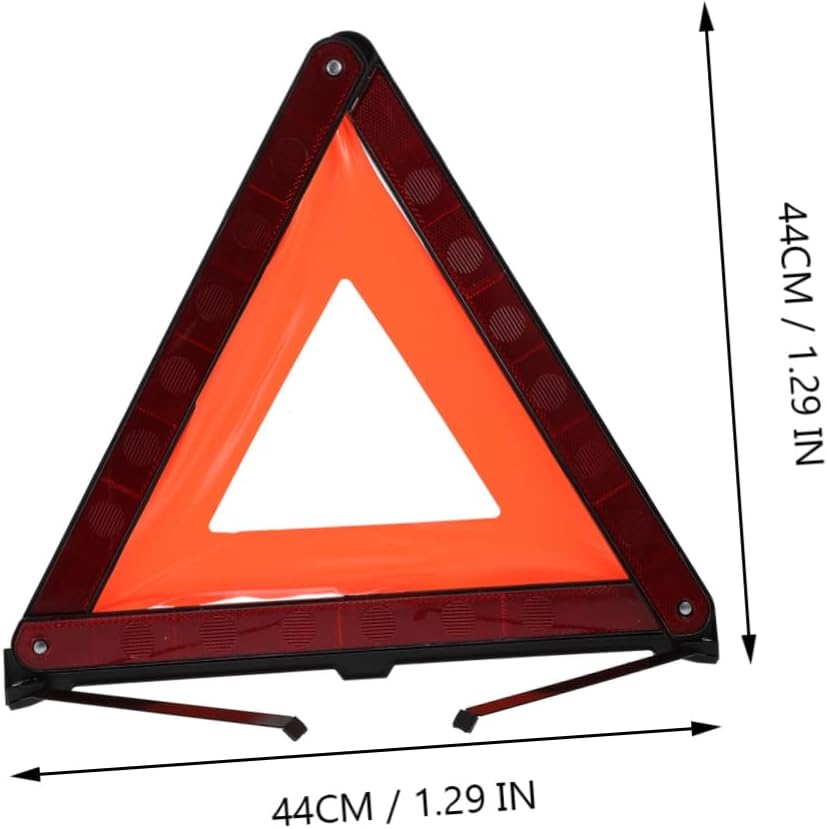STOBAZA Pack of 3 Road Safety Warning Triangle Signs for Cars Roadside