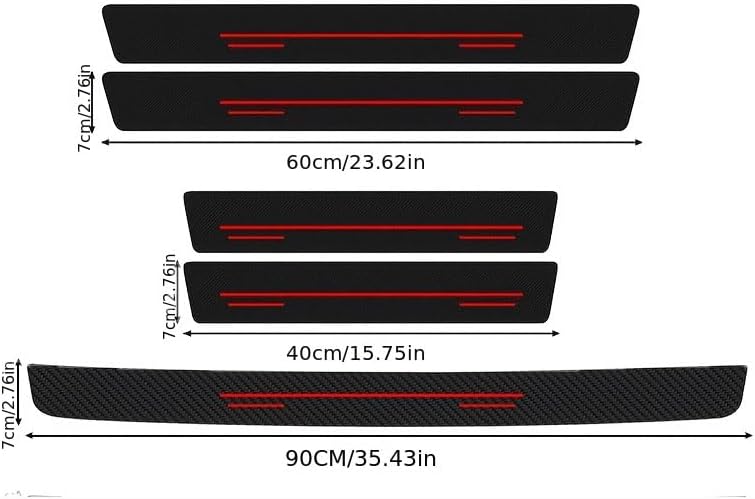 5 Pcs Car Door Sill Protector for Toyota Camry 2018-2023 2024, Automotive Entry Guard Vehicle Threshold Protection Strip Scuff Plate Cover Trim Film
