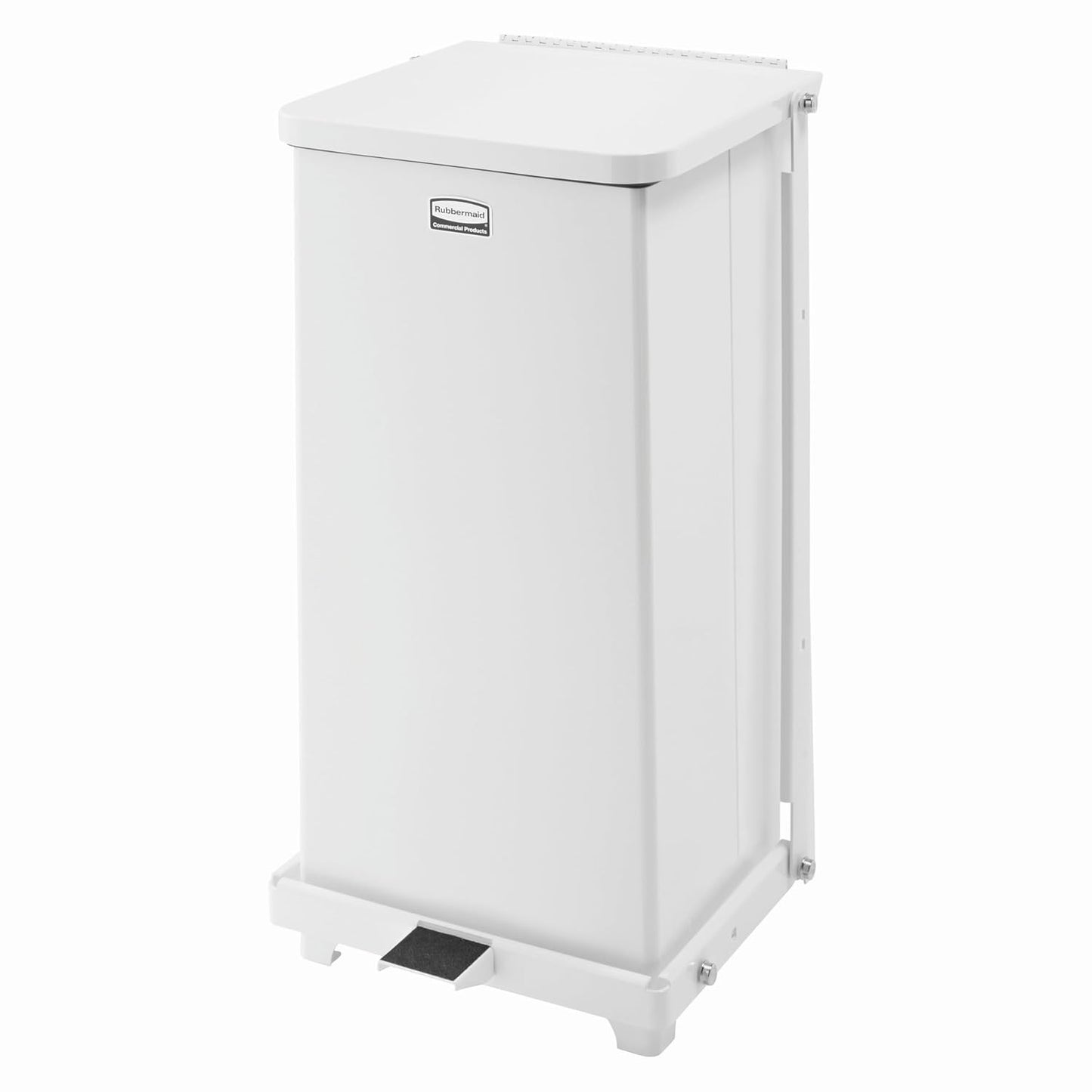 Rubbermaid Commercial Products Defenders Biohazard Steel Trash Can, Step-On, 6.5 GAL, Stainless Steel, Hospital/Doctor's Office/Healthcare Facilities