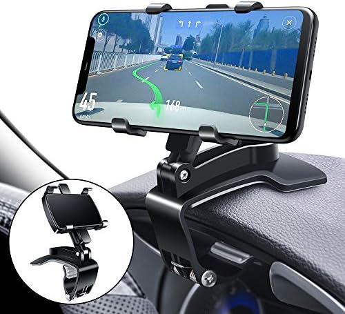 FONKEN Car Phone Mount, 360 Degree Rotation Dashboard Clip Mount, Compatible with iPhone 11/12 Pro Max XS Max XR 8 8Plus 7 Samsung Galaxy S10 S9 S8 LG and More