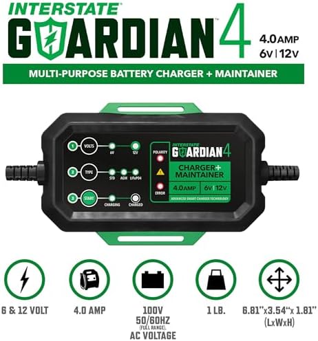 Interstate Batteries 12V/6V Battery Charger & Maintainer 4.0A