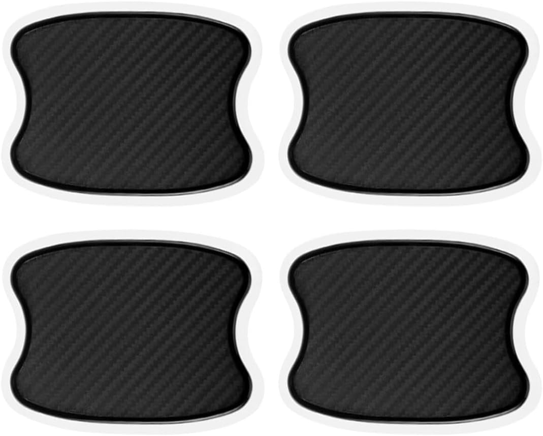 smilfuy 4PCS TPU Carbon Fiber Car Door Handle Cup Scratch Protector, Medium