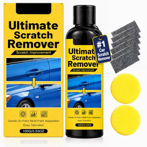NanoPolix Car Scratch Remover, 100g Car Paint Repair Paste for Light Scratches, Swirl Marks, Scuffs & Water Spots, Polishing Compound, Safe for Most Automotive Paint Colors with Sponge & Cloths
