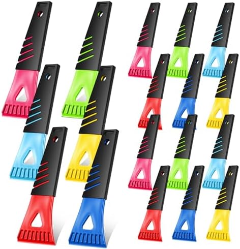 Frienda 6 Pcs Plastic Ice Scrapers for Car Freezer Frost Remover Scoop Auto Windshield Scraper Freezer Defrost Ice Shovel for Car Windshield Cleaning Tool Winter Auto Accessories