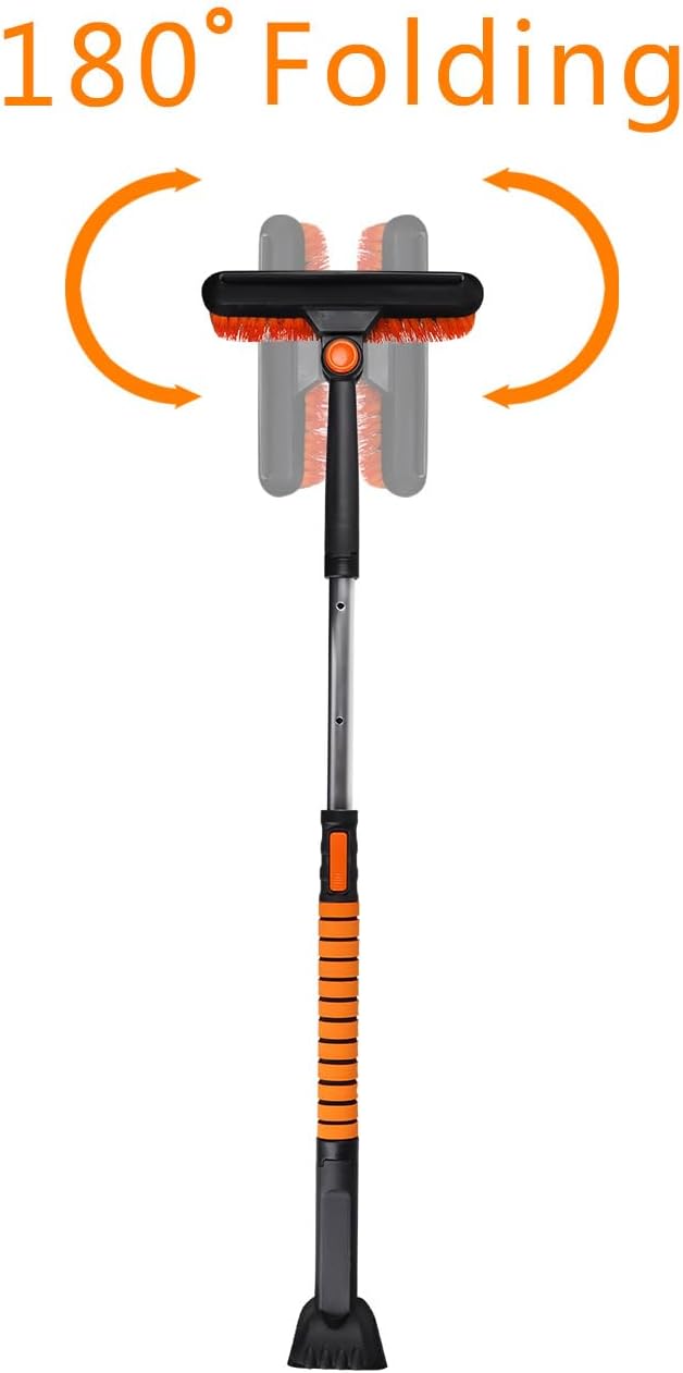 4-in-1 41" Extendable Snow Brush & Ice Scraper for Car SUV