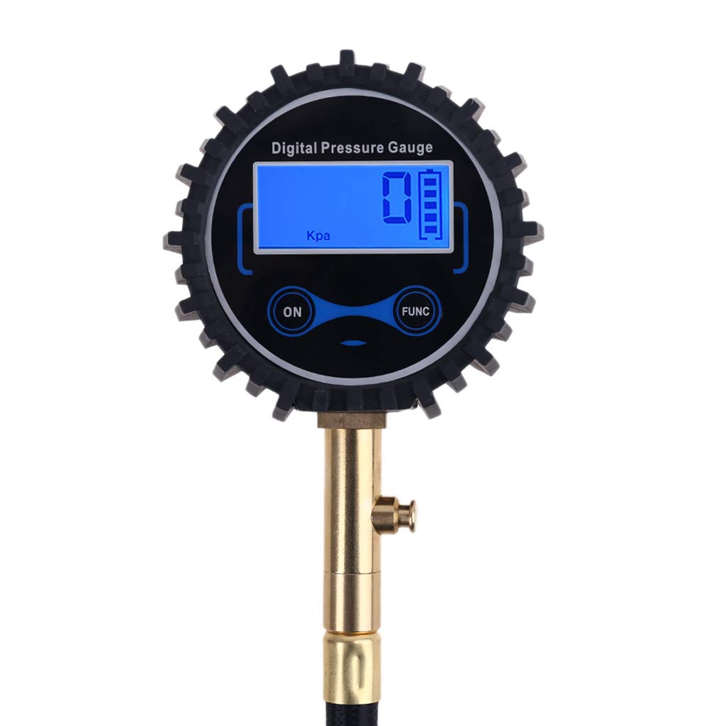 Digital Tire Pressure Gauge with Clip Air Chuck Deflation