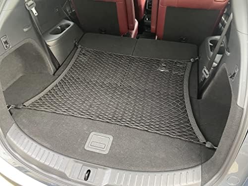 Floor Style Automotive Elastic Trunk Mesh Cargo Net for Mazda CX-9 TC 2016-2023 - Premium Trunk Organizers and Storage - Luggage Net for SUV - Best Car Organizer for Mazda CX9