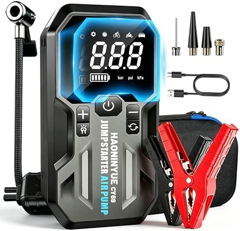 Portable Jump Starter,12V Car Battery Jumper Starter Portable with 88.8Wh Quick Charger,LED Display,14000mAh Booster Jump Box Pack (10L Gas 8.0L Diesel Engine)