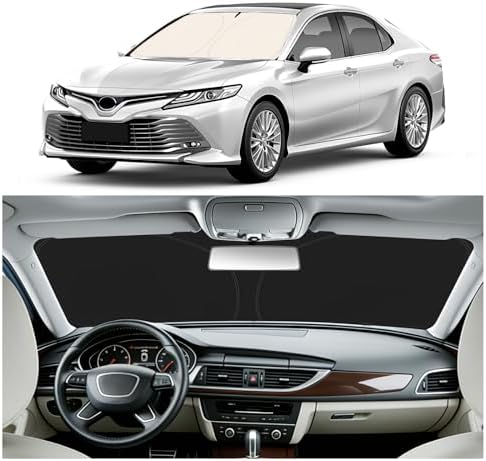 59×31 Inch Foldable Car Windshield Sun Shade,Thickened Car Sun Shade Windshield for Blocking Sunlight & Heat,Cars Windshields Cover Suns Shades with Storage Bag for Cars,SUVs