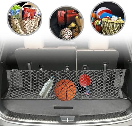 Envelope Style Automotive Elastic Trunk Mesh Cargo Net for KIA Telluride 2020-2024 - Premium Trunk Organizers and Storage - Luggage Net for SUV - Best Car Organizer for KIA Telluride
