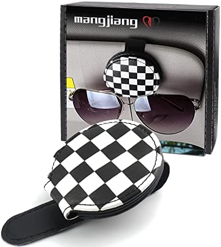 for Mini Cooper Universal Visor Car Glasses Sunglasses Holder Storage Fastener Portable Clip Vehicle Auto R55 R56 R60 F56 F55 F60 (Gray Union Jack)