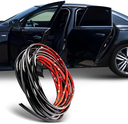 True Line Automotive L Shaped Car Door Edge Guards - 6 FT Car Door Edge Protector - Ultra-Durable Door Edge Guard with 3M Adhesive, Universal Fitting, Scratch Protection for Car Doors, Lightweight