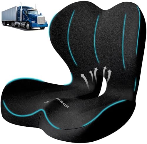 Truck Driver Seat Cushion, Memory Foam Cushion for Office Chairs