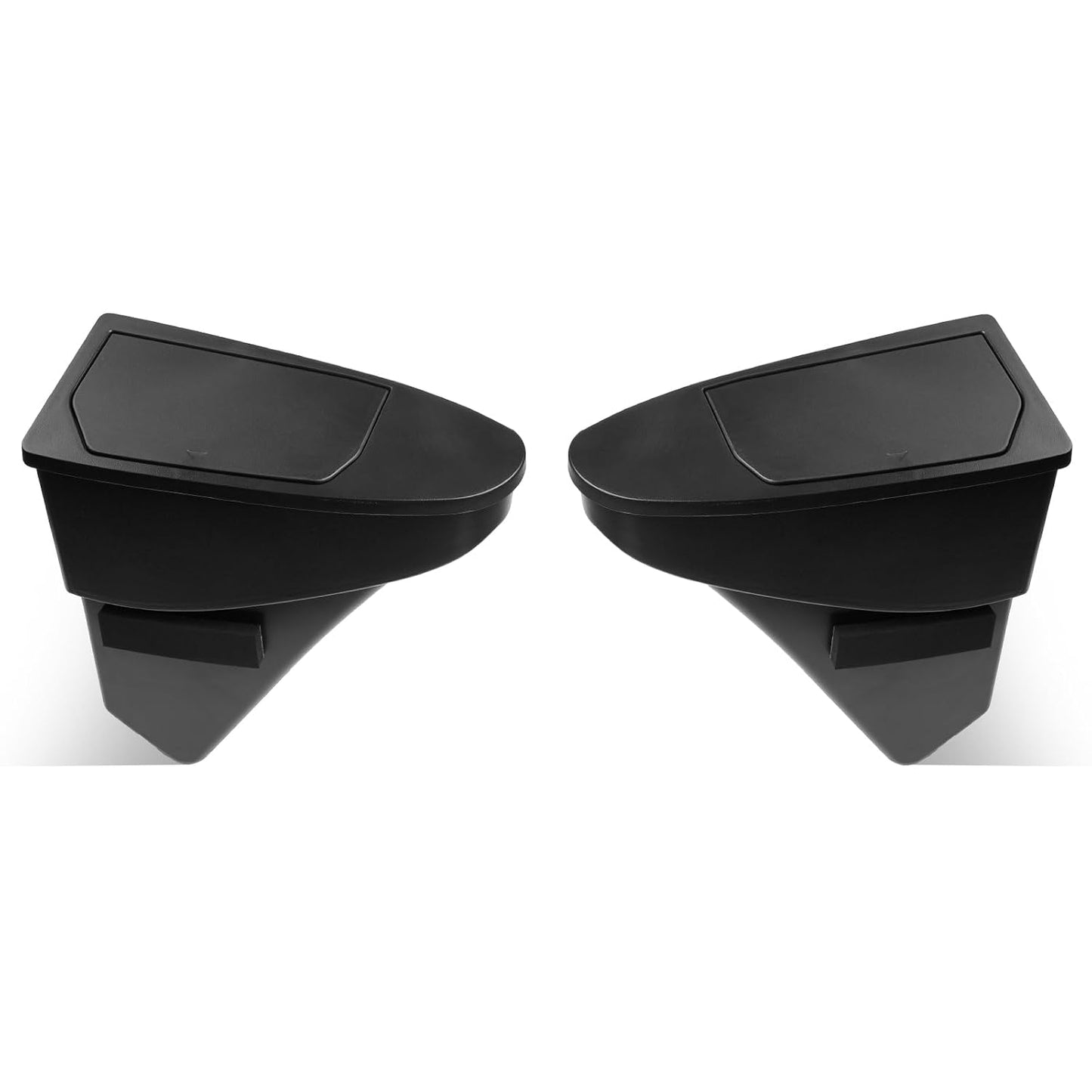 Canvcle Front Door Trash Can for 2025 2026 New Tesla Model Y Juniper Accessories, Door Side Storage Box Organizer Front Seat Door Garbage Bin with Push-Open Lid, Hidden Storage Organizer Black 2PCS