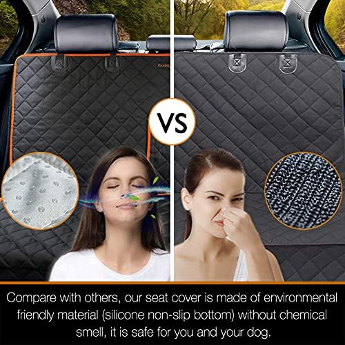 Car Seat Cover Waterproof Back Seat Cover for Kids and Dogs Without Smell Heavy Duty and Nonslip Rear Seat Protector Non Stick Fur Bench Seat Cover for SUV Van Easy to Install Machine Washable