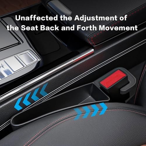 2 Pack Car Seat Gap Filler Organizer Universal Car Gap Seat Filler for Cars & SUVs,Space-Saving Car Organizer Storage Box,Prevents Item Drops,Car Seat Gap Filler for Clutter-Free Interior