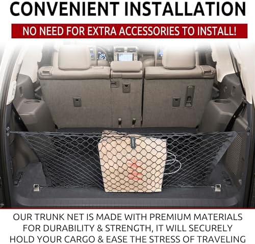Envelope Style Automotive Elastic Trunk Mesh Cargo Net Compatible with Lexus GX460 2010-2023 - Premium Trunk Organizers and Storage - Luggage Net for SUV