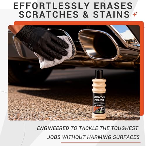 Chrome Cleaner and Metal Polish, Car & Motorcycle Wheel Restorer, 150ml