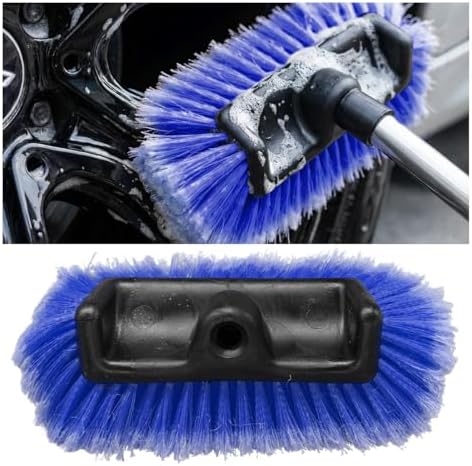 11" Car Wash Brush Head, Soft Bristle Auto Cleaning Brush (Blue)