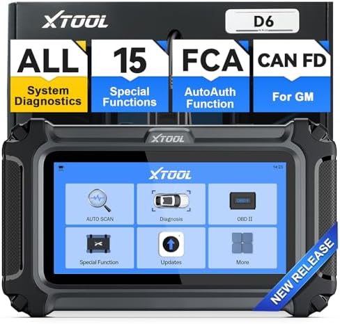 XTOOL D6 OBD2 Scanner Engine ABS SRS Transmission All System Car Scanner