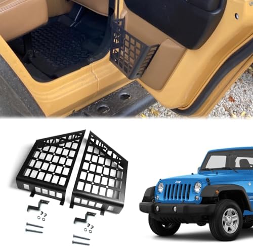 Aluminum Rear Door Storage Pockets, 1 Pair Door Side Insert Organizer Boxes