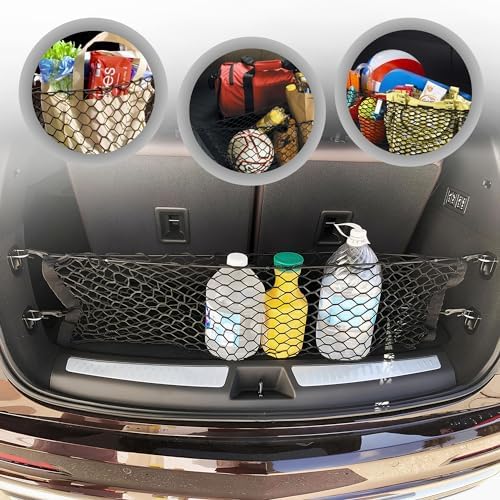 Envelope Style Automotive Elastic Trunk Mesh Cargo Net for Cadillac XT6 2020-2025, 2026 - Premium Trunk Organizers and Storage - Luggage Net for SUV
