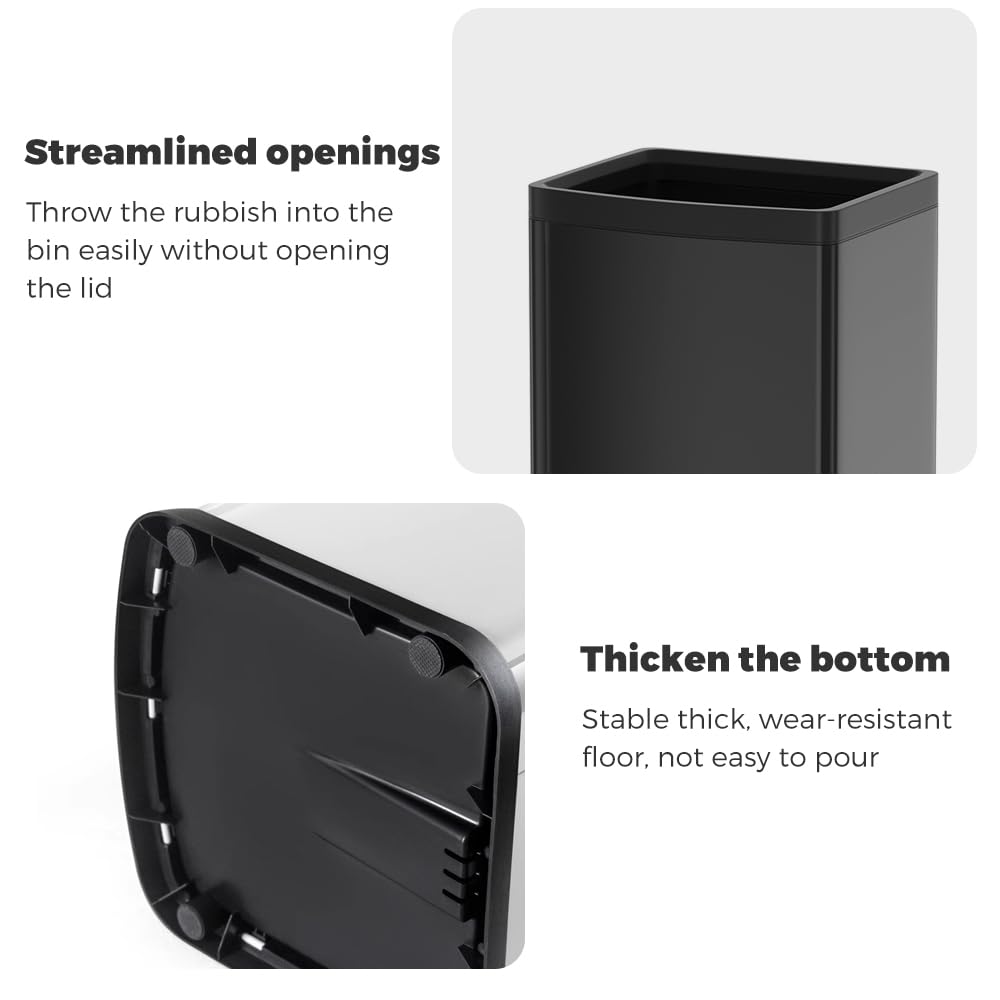 4 Gallon Black Bathroom Trash can