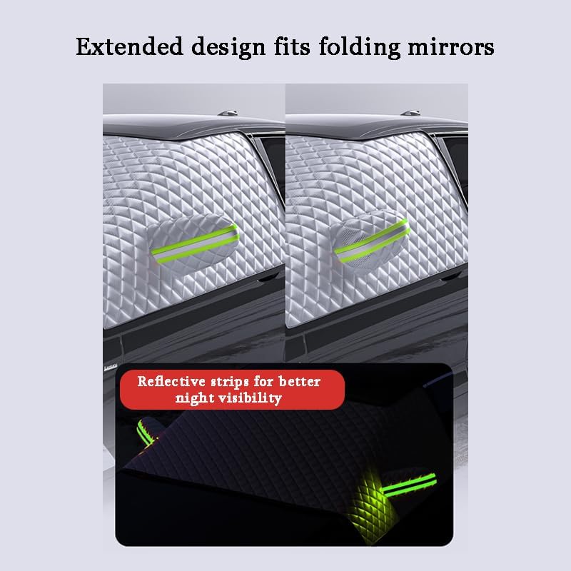 Car Windshield Cover for Ice and Snow for Chevrolet Equinox 2010–2025, with Side Window & Mirror Covers, Durable Design, Helps Reduce Frost Buildup, Easy to Install,B L